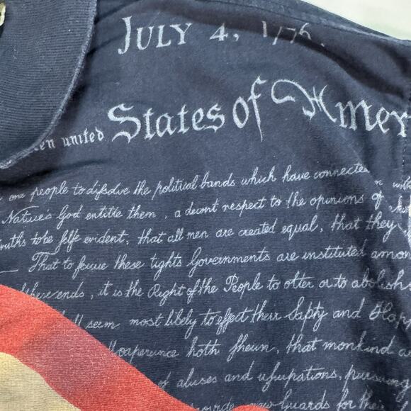Cotton Traders Sport Declaration of Independence American Eagle Polo Shirt XL - Picture 5 of 8